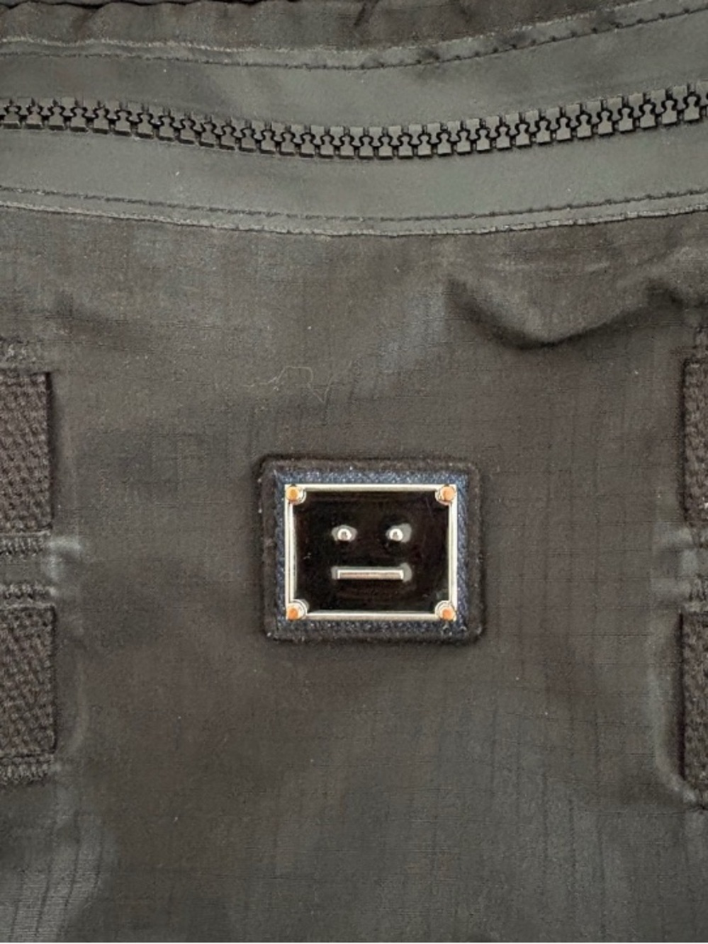 Acne Black Nylon Messenger Crossbody Bag - Picture 7 of 8